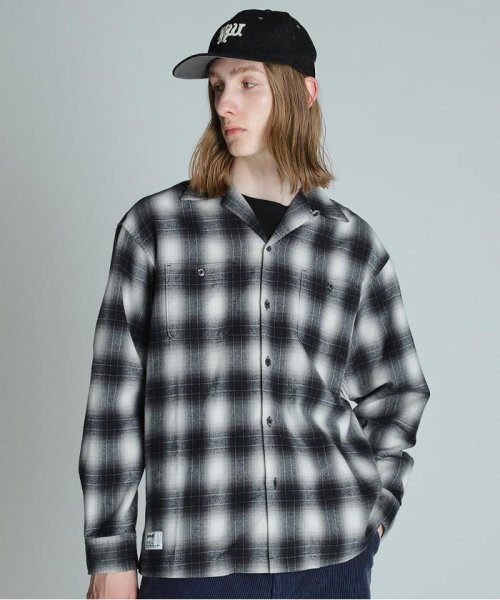 Schott(ショット)/OMBRE CHECK FLANNEL LS SHIRT/オンブレチェック フランネルシャツ/ブラック