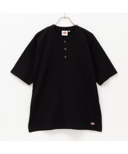 MAC HOUSE(men)(マックハウス（メンズ）)/Dickies ディッキーズ スラブヘンリーネック半袖Tシャツ 4278－9536/ブラック