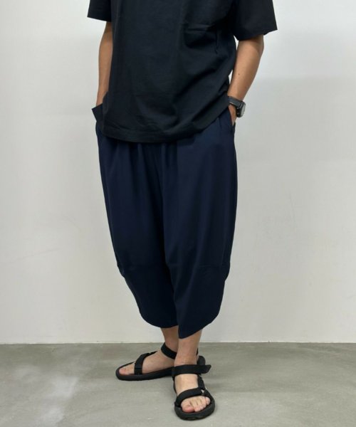 MAC HOUSE(men)(マックハウス（メンズ）)/NAVY ネイビー レーヨンアンクルパンツ 341108MH/ネイビー