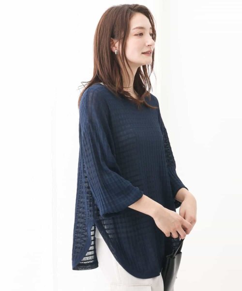 シアーチェック編み柄チュニックニット/洗える 人気・おすすめ｜安定人気・収納便利におすすめ 丁寧対応 配送追跡可 人気ランキング上位