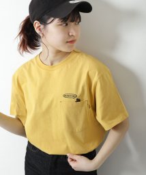 ZIP FIVE(ジップファイブ)/ベーシックポケット刺繍Tシャツ/イエロー