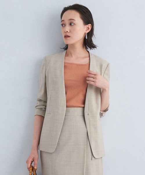 ライト カチリラ ノーラペル ジャケット◇No07◇ B77 W58 H88 着用サイズ：M 防シワ