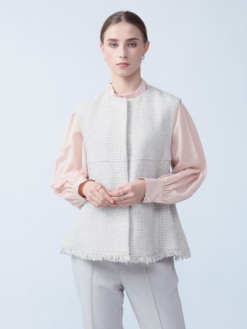 ミックスファンシーツイードジレ トップス ベスト・ジレ M1938727412(14720円)