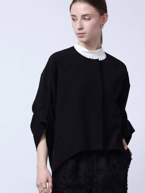 ダブルクロスアームギャザージャケット 