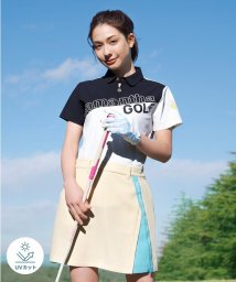 Samantha GOLF(サマンサゴルフ)/バイヤススポーティーハーフジップポロ/ブラック