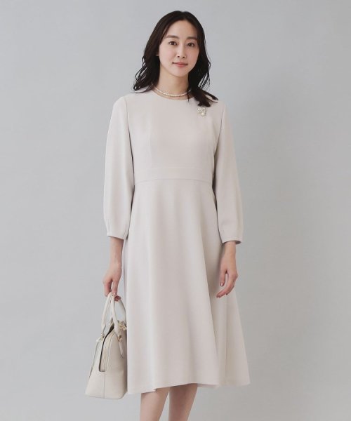 【セレモニー／セットアップ可能／洗える】TWC フィット＆フレアワンピース また TWC