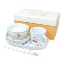 cinemacollection/ミッフィー 食器セット つみつみ食器セット こっこ親子 ディックブルーナ 金正陶器 子供 贈り物 ギフト 絵本キャラクター グッズ /505987004