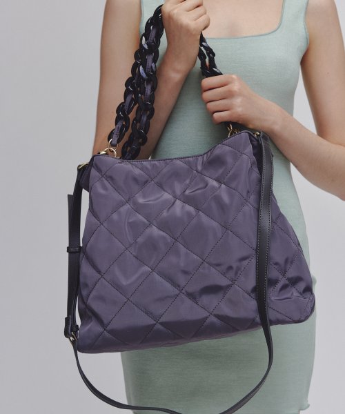 【TREASURE TOPKAPI】キルティング アクリルチェーン付 トート バッグ TREASURE TOPKAPI