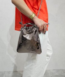 UNGRID bag(アングリッド　バッグ)/メタリック ミニショルダーバッグ パスポート入れ、スマホケース/BRZ