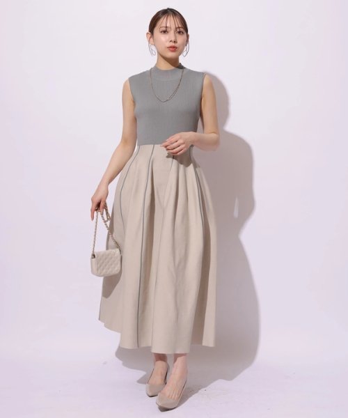 フレアニットワンピース 予めご了承ください