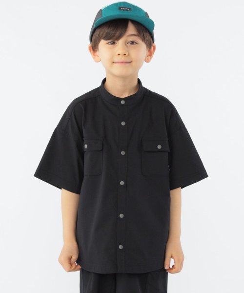 SHIPS KIDS(シップスキッズ)/SHIPS KIDS:100～130cm /〈UVカット/吸水速乾〉ドライタッチ シャツ/ブラック