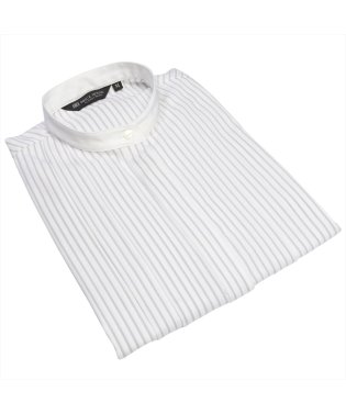 TOKYO SHIRTS/COFREX 配色スタンド衿 七分袖 レディースシャツ/505990258