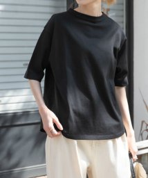 URBAN RESEARCH DOORS(アーバンリサーチドアーズ)/FORK&SPOON　ボトルネック5分袖Tシャツ/BLACK