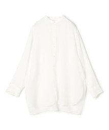 MACPHEE(MACPHEE)/リネンラミーバンドカラーシャツ/11ホワイト