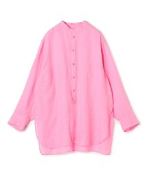 MACPHEE(MACPHEE)/リネンラミーバンドカラーシャツ/33ピンク