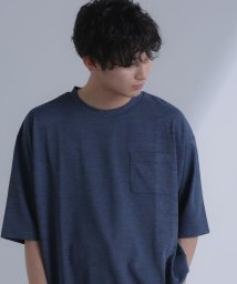 nano・universe(ナノ・ユニバース)/交編カノコポケットTシャツ 半袖/ネイビー