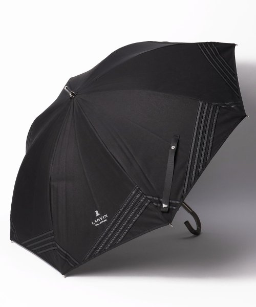 LANVIN Collection(umbrella)(ランバンコレクション（傘）)/晴雨兼用日傘　シエスタオーガンジーカットワーク/ブラック