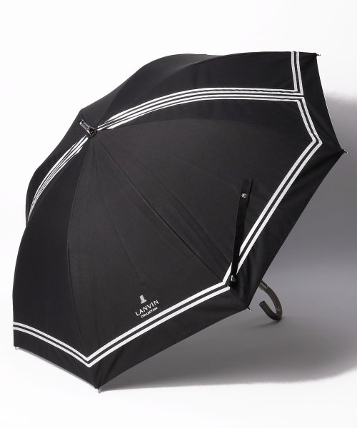 LANVIN Collection(umbrella)(ランバンコレクション（傘）)/晴雨兼用日傘　シエスタグログランリボン/ブラック