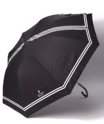 LANVIN Collection(umbrella)(ランバンコレクション（傘）)/晴雨兼用折りたたみ日傘　シエスタグログランリボン/ブラック