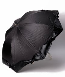 LANVIN en Bleu(umbrella)(ランバンオンブルー（傘）)/晴雨兼用日傘　ストライプサテンリボン/ブラック