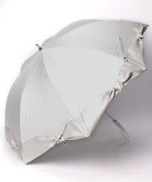LANVIN en Bleu(umbrella)(ランバンオンブルー（傘）)/晴雨兼用日傘　ストライプサテンリボン/キャメル
