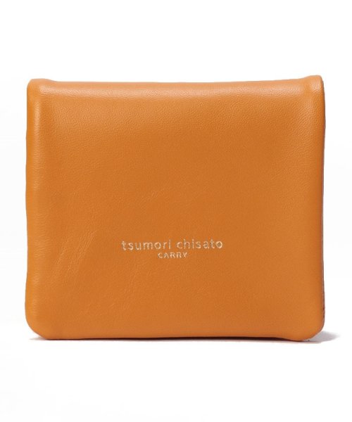 tsumori chisato CARRY(ツモリチサトキャリー)/ソフトラム 2つ折り財布 ミニ財布/キャメル