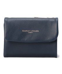 tsumori chisato CARRY(ツモリチサトキャリー)/ソフトラム 3つ折り財布/ネイビー