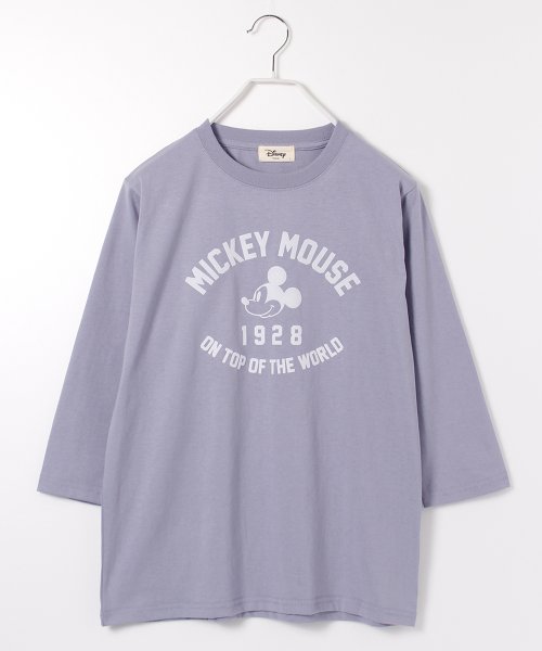 DISNEY(DISNEY)/【DISNEY/ディズニー】天竺7分袖Ｔシャツ/スモークブルー