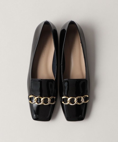 スクエアチェーンローファー フラット20↑ あらかじめご了承ください