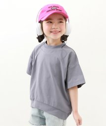 devirock(デビロック)/防汚 無地バルーン半袖Tシャツ 子供服 キッズ 男の子 女の子 トップス 半袖Tシャツ Tシャツ /パープル