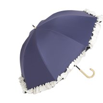BACKYARD FAMILY(バックヤードファミリー)/ショート丈日傘 長傘50cm 完全遮光 深張り仕様 晴雨兼用/ネイビー