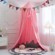 BACKYARD FAMILY(バックヤードファミリー)/スリーピングカーテン ベッド蚊帳 yksxj5303/ピンク