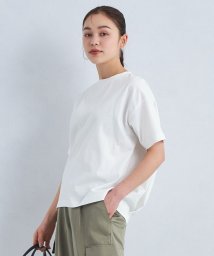 green label relaxing(グリーンレーベルリラクシング)/【WEB限定】バック タック Tシャツ －マシンウォッシャブル・汗染み防止－/WHITE