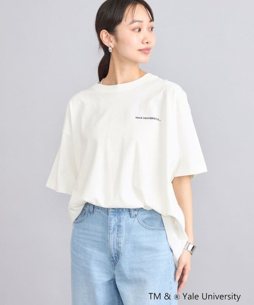 coen(coen)/YALE別注ビッグシルエットTシャツ/OFFWHITE