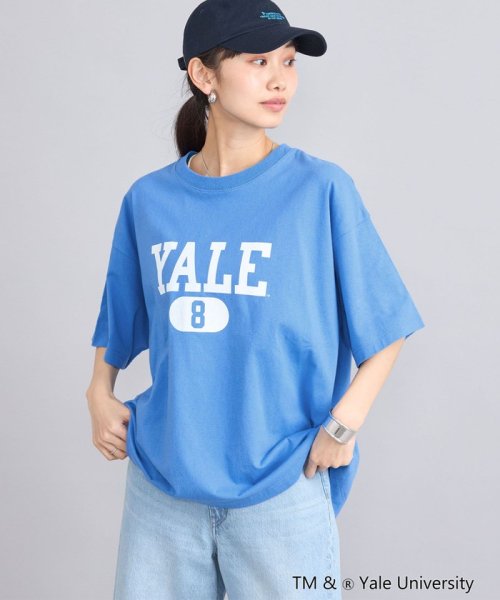 coen(coen)/YALE別注ビッグシルエットTシャツ/COBALT