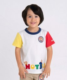 MIKI HOUSE HOT BISCUITS(ミキハウスホットビスケッツ)/カラフルロゴ 半袖Tシャツ/ホワイト