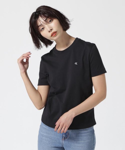B'2nd(ビーセカンド)/Calvin Klein（カルバンクライン）アーカイブロゴスリムTシャツ/40WH105/ブラック