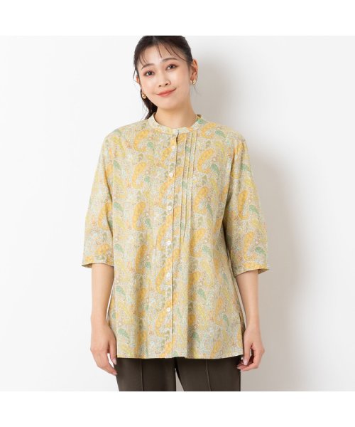 リバティプリント ペーズリー柄ピンタックシャツ 人気・おすすめ｜使いやすい・旅行におすすめ 品質保証 全国発送 正規品・日本国内発送・安心保証付き