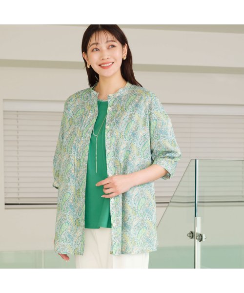 リバティプリント ペーズリー柄ピンタックシャツ 人気・おすすめ｜使いやすい・旅行におすすめ 品質保証 全国発送 正規品・日本国内発送・安心保証付き