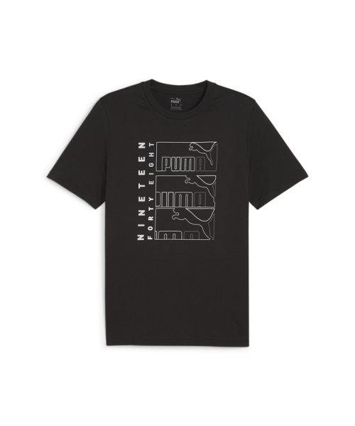 PUMA(PUMA)/メンズ グラフィックス トリプル NO1 ロゴ 半袖 Tシャツ/PUMABLACK