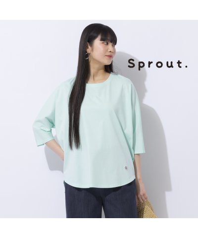 【Sprout.】綿100％　後ろスリットTシャツ