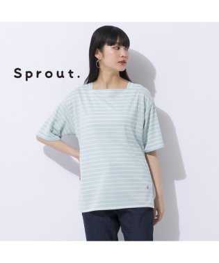 Liliane Burty/【Sprout.】ポンチボーダー　ドロップショルダーTシャツ/505991374