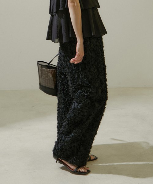 KIRYUコーラルフラワーカットジャガードイージーパンツ【セットアップ対応】 ■モデル身長 着用サイズ セットアップ対応