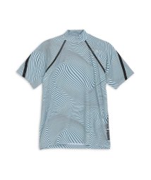 PUMA(PUMA)/メンズ ゴルフ PF ストレッチスムース テックカット AOP モックネック 半袖 シャツ/TURQUOISESURF