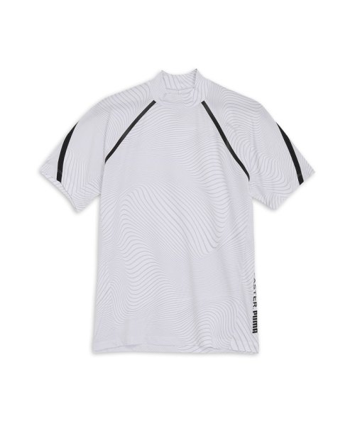 PUMA(PUMA)/メンズ ゴルフ PF ストレッチスムース テックカット AOP モックネック 半袖 シャツ/WHITEGLOW