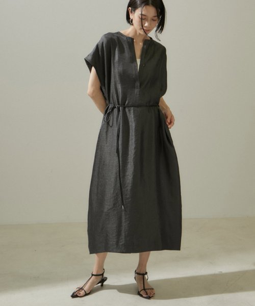  [24SS]シャイニーツイルカフタンワンピース【セットアップ対応】