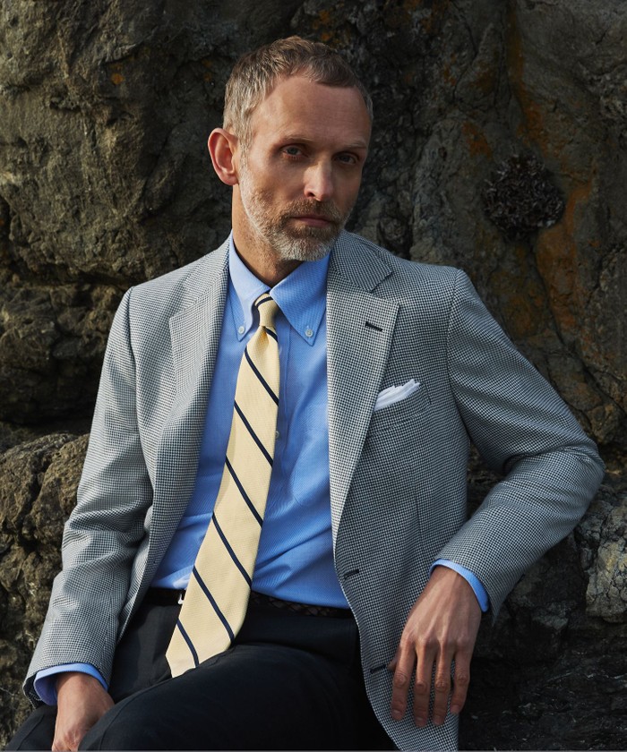 772 新品 ジェイプレス Jプレス ハウンドトゥース ブレザージャケットAB5 ブルー系｜ジャケット｜J.プレス(J.PRESS)｜HANKYU MEN'S / 阪急メンズ
