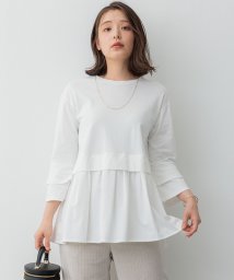 NIJYUSANKU（LARGE SIZE）(２３区（大きいサイズ）)/【SLOW/一部店舗限定】エフォートレス デザインTシャツ/ホワイト系