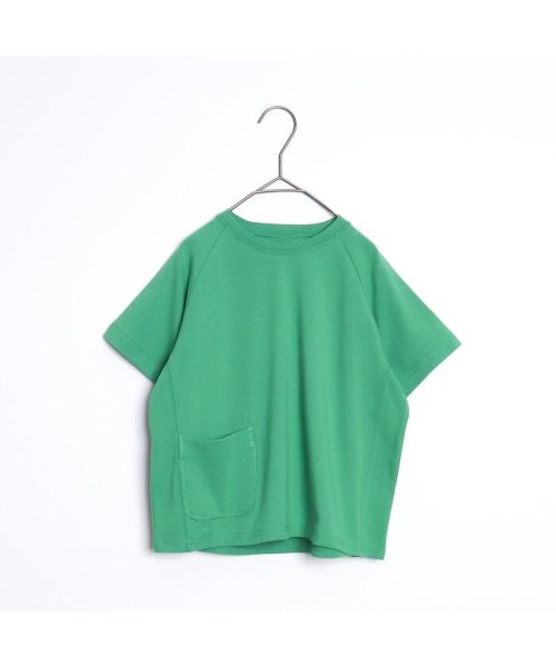 p.premier(ピードットプルミエ)/イロチ買いしたいシンプルラグラン半袖Tシャツ/グリーン