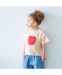 p.premier(ピードットプルミエ)/グラフィックプリントワイド半袖Tシャツ/ベビーピンク